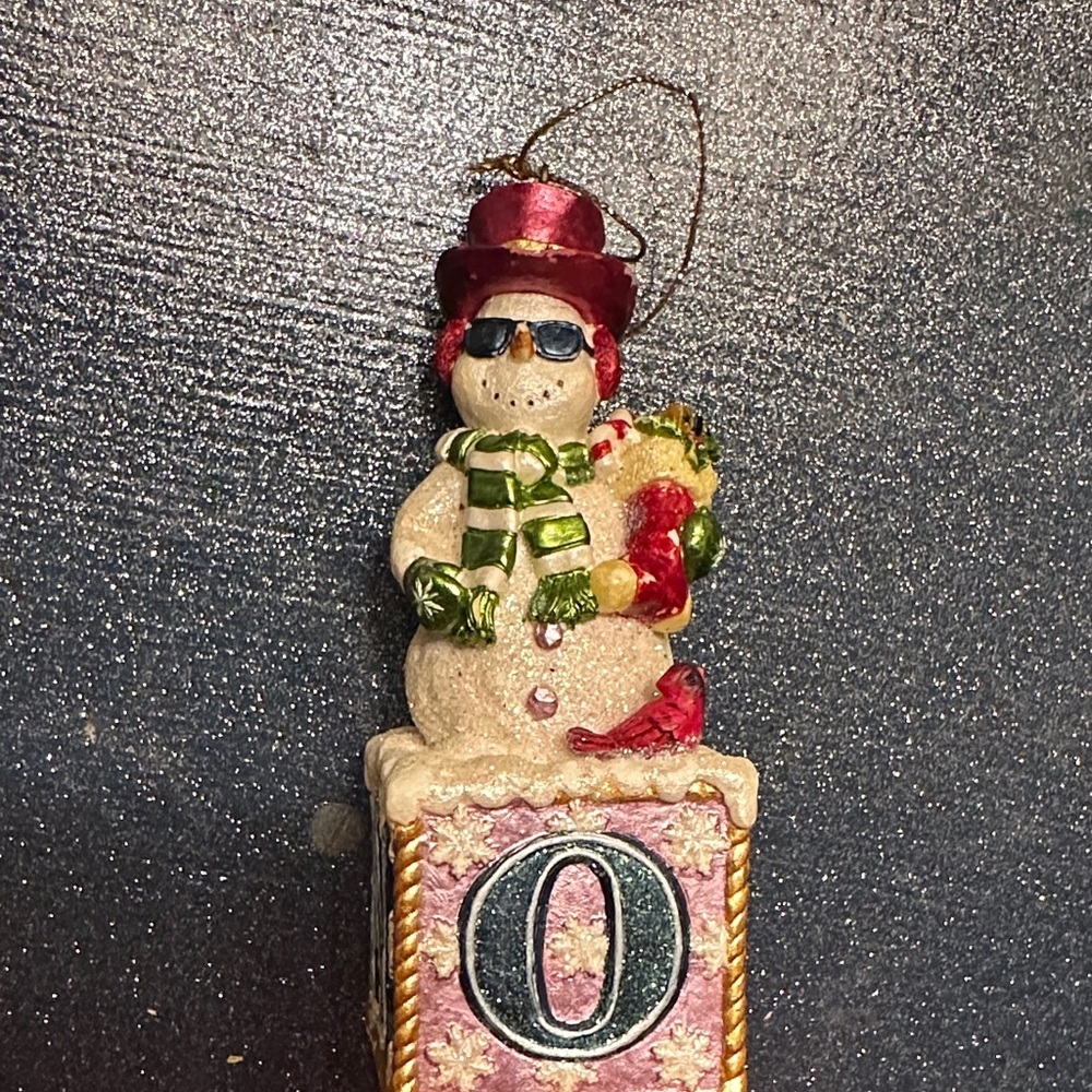 Musical Snowman with sunglasses Ornament plays White Christmas